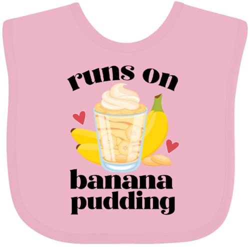 inktastic Runs on Banana Pudding Baby Bib