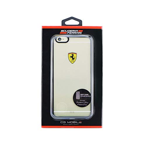 Ferrari Étui Soft Case pour Samsung S7, Transparent/Noir