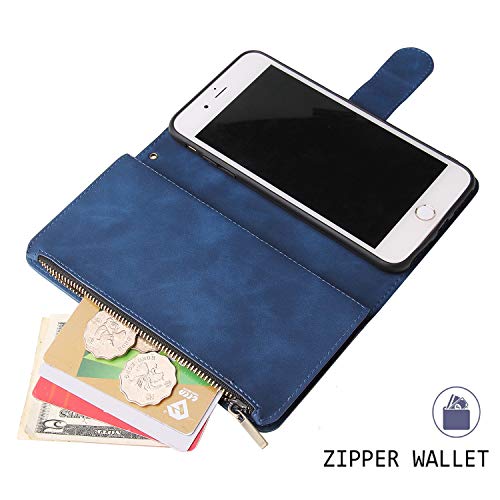 Étui portefeuille iPhone 6 Plus zippé pour ranger cartes et monnaie - 4