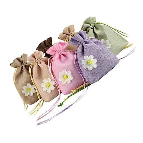 Bolsa pequeña con cordón lino 12 pcs para lavanda miniatura 1