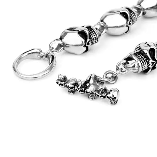 Collier motard acier inoxydable lourd chaîne gothique robuste de 70 cm - 3