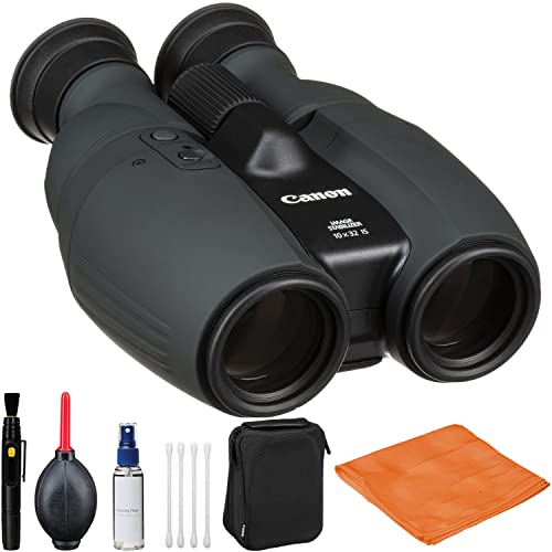 Binocular Bundle for Canon 10x32 is Lens Shift Image Stabilization Binoculars Bundle + Accessories