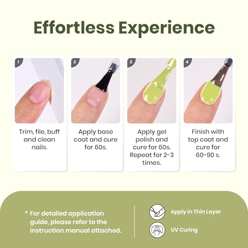 Image of Beetles Green Gel Nail Polish - Fresh Pistachio 15ML /0.51Fl Oz, Light Green Gel Nail Polish, Neon Lime Color Soak Off UV LED Lamp Pastel Nails Art, Manicure Salon DIY Summer Day Nails