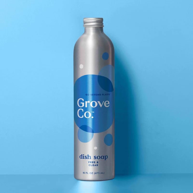 Image of Grove Co. Hydrating Dish Soap Refill (1-Pack) - Free & Clear Gel Dish Soap - USDA Certified Biobased, 98% Plant-Based, Infinitely Recyclable Aluminum