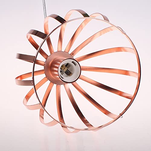 Eclairage suspendu cuisine et salon lustre chic or rose avec douille E27 - 6