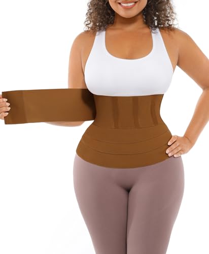 Image of FeelinGirl Waist Trainer for Women Trimmer Belt Waist Cincher Tummy Wrap Plus Size Snatch Bandage Body Shaper