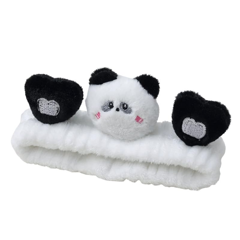 MIPPO® Women's Plush Fabric Soft Pattern Lightweight Texture Elastic Headband For Face Wash | White-image-19