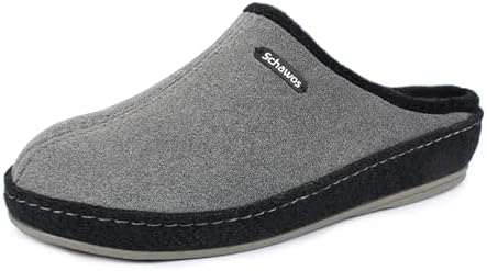 Schawos Vilten Pantoffels Voor Heren, Warme Scheerwollen Voering Huislaarzen Anatomisch Gevormd Voetbed Actieve Hieldemping Model 6060 Donkergrijs 41 Eu 1012761133
