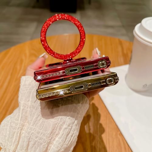 Coque Samsung S23 Ultra miroir rose avec support de visionnage pour le quotidien - 2