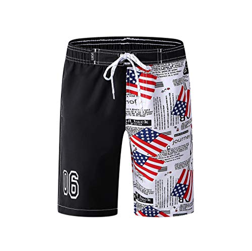 Digood Boys Pants,Boy Kid Children Swim July 4th Trunk American Flag Swimwear Shorts USA Swimtrunk,for Easter Day Child Clothes Gifts(Black,9-12 Year)