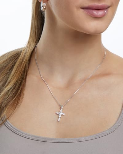 Milla 14K Gold Plated Cross Necklace for Women, Silver Cross Necklaces for Women, 18 inches Chain with Cross Pendant2