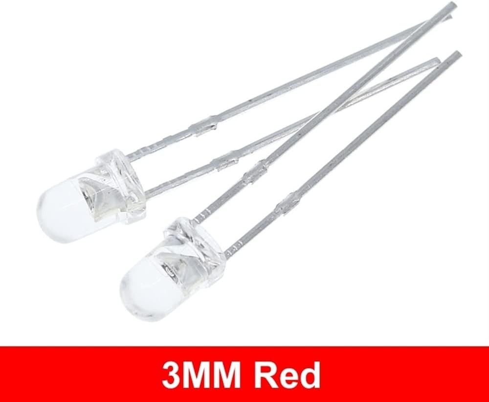 F3 Ultra Bright 3MM Round Water Clear Green/Yellow/Blue/White/Red LED Light Lamp Emitting Diode Dides Kit (Color : 10pcs Blue)