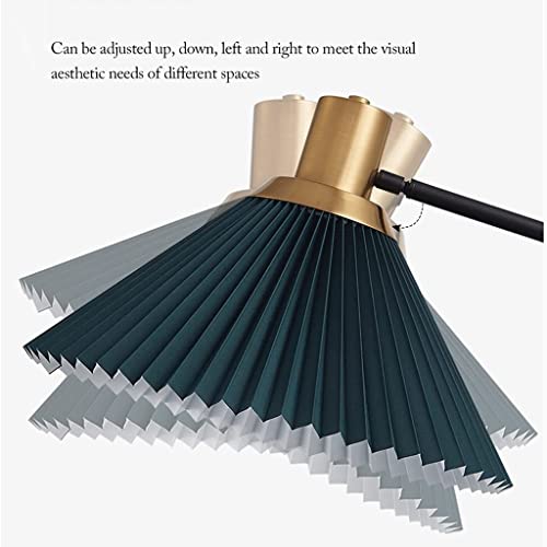 Lampes sur pied modernes réglables avec abat-jour plissé et base marbre