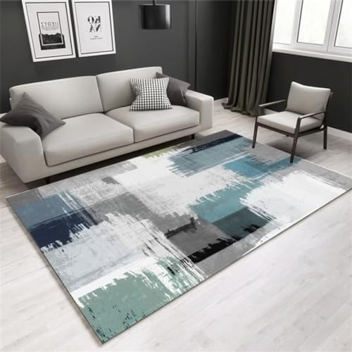 Alfombra gris 160x200cm lavable con diseño abstracto graffiti 2