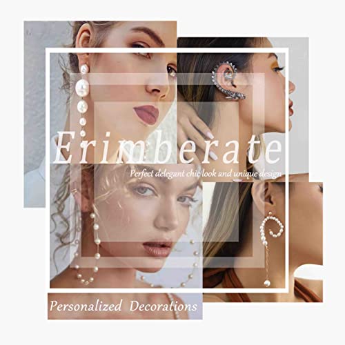 Erimberate Bohemian Cz Butterfly Crawler Earrings Crystal Cuff Wrap Earrings Paved Butterfly Clip Earrings Pink Cartilage Cuff Earrings No Piercing Earrings Jewelry For Women And Girls #TOP5