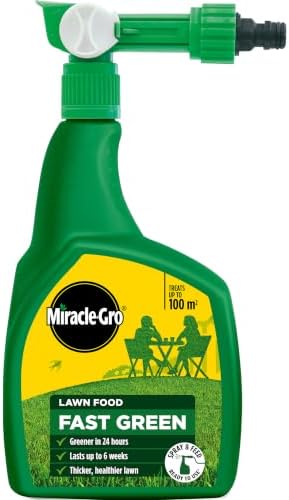 Miracle-Gro EverGreen Fast Green Spray & Feed, Liquid Lawn Food, 1 Litre