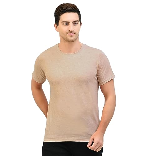 Image of Sleepynuts Men's Regular Fit Round Neck Half Sleeves Solid Casual Wear T-Shirt