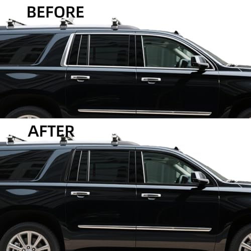 Side Window Trim Chrome Delete Blackout Overlay Kit Pre-Cut Vinyl Compatible for Chevy Tahoe 2015-2020 by qltnocmprm - Used condition - Image 2