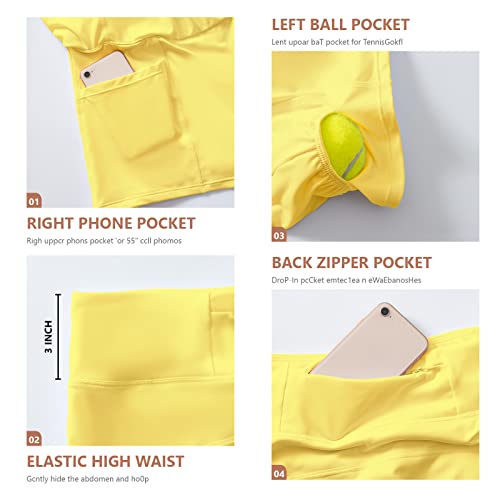 Women's Tennis Skirt High Waisted Pleated Athletic Skorts Skirts for Women with Pockets Sports Casual Skirts4