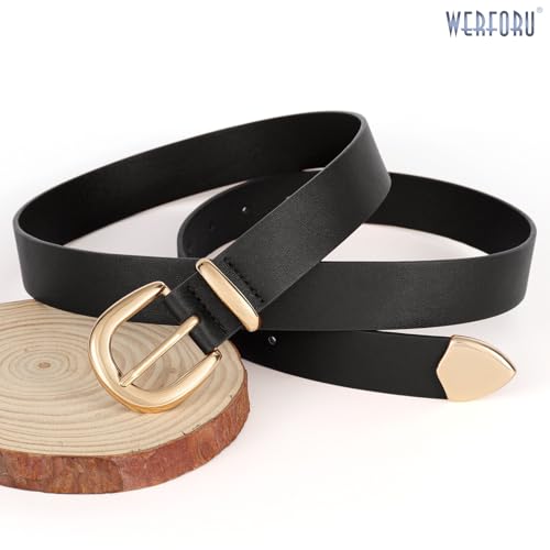 WERFORU Women Leather Belt for Jeans Pants3
