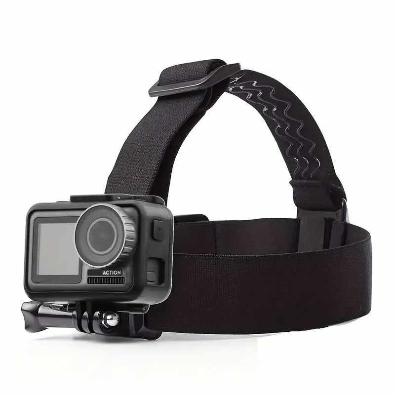Soporte Cámara Deportiva Para Cabeza, Soporte Ajustable Para Cámara En Frente, Soporte Cámara Cara, Apto Para POV/VLOG, Compatible Con Gopro Y Otras Cámaras Deportivas, Negro