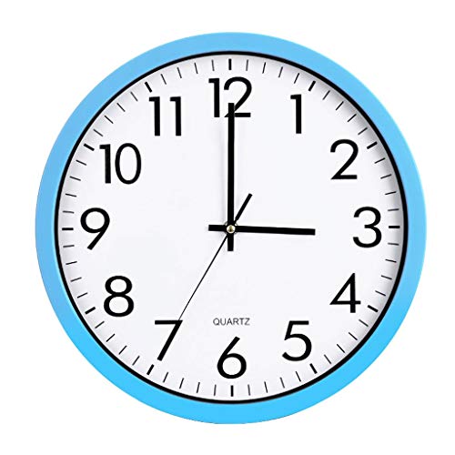 Horloge murale lisible de 35,6 cm idéale pour cuisine et chambre à coucher