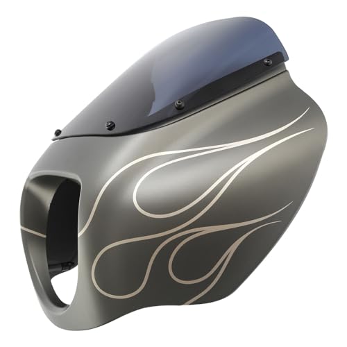 Image of Front Headlight Quarter Fairing Windshield Fit For Harley Softail Low Rider FXLR Street Bob FXBB 2018-2020 Low Rider S FXLRS 2020-2025 Softail Standard FXST 2020-2024 Industrial Gray