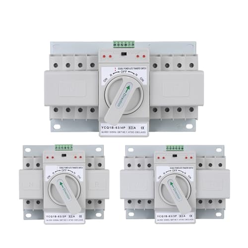 Commutateur de transfert automatique YCQ1B-63 pour basculement panneau solaire et groupe