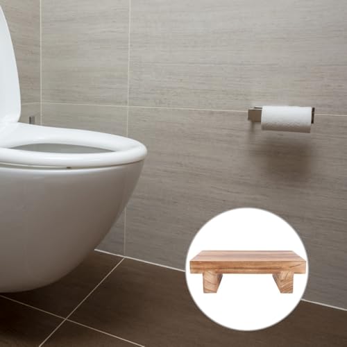 Banco multifuncional portátil de madera ligera y taburete para el baño 7