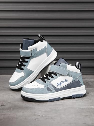 Boys Girls Outdoor Sports Shoes, Breathable and Comfortable with Soft Padded Neck, Fashionable Retro Street Style, Basketball Sneaker Suitable for All Seasons3