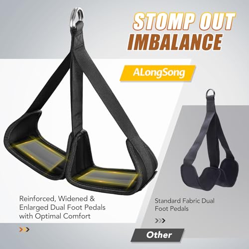 Image of ALongSong Pull Up Assistance Bands with Foot Support Pedal - Upgraded Heavy Duty Resistance Bands Adjustable Weight /Height with Bands&Measured Strap for Strength Training Home Gym