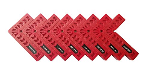 Duratec Positioning Squares, Woodworking Tool, Clamping 90 Degree Angles for Picture Frames, Boxes, Cabinets or Drawers (Set of 8, 3 Inch)
