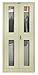 Hallowell 845W24SV-PT Series 800 Industrial KD Wardrobe Cabinet, Safety View Door, Stationary, Unassembled, 48" Width x 24" Depth x 78" Height, Parchment