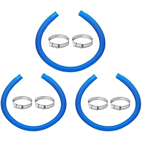 Manguera de 2 Terminales para Limpiafondos de Piscina con Abrazaderas de Manguera Compatible con 607 637 Bomba de Filtro Cover