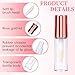 OIIKI 6pcs 1.2ml Lip Gloss Tubes, Refillable Empty Lipstick Tubes with Wand, Mini Clear Plastic Lip Balm Gloss Containers for Travel Samples DIY Makeup- Rose Gold