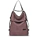 Produktbild Wilbest Canvas Tasche, Damen Handtasche Rucksack Umhängentasche Schultertasche Hobo Freizeit Multifunktionale 3 in 1 Anti Diebstahl Vintage Groß für Büro Schule Einkauf Reise Ausflug Sport (Kaffee)