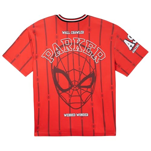 Marvel Spider-Man Men's Printed Short Sleeve Mesh T-Shirt Classic Red 2XL - image 2