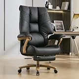 EXCEBET XXL Bürostuhl bis 200kg belastbar, Ergonomischer Chefsessel mit Federkern & Formschaum,...