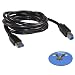 Produktbild HQRP 1.8m USB 3.0 Typ A-Stecker auf B-Stecker Kabel für Vantec USB3.0 Universal Dockingstation; USB 3.0 BluRay-Brenner + HQRP Untersetzer
