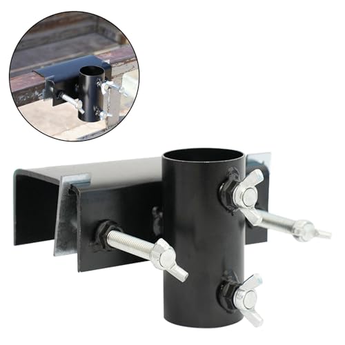 Support parasol réglable en métal résistant pour fixation verticale - 6