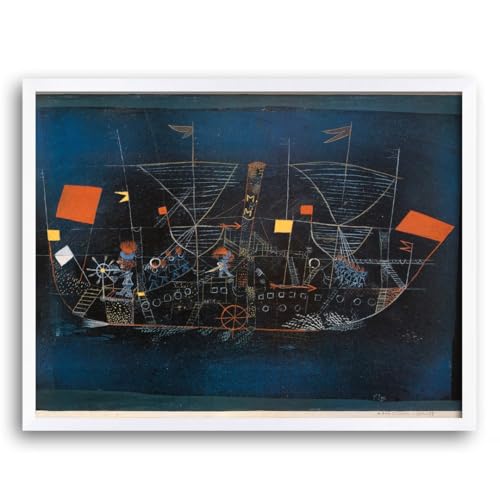 Klee Impression d'art Bateau d'aventure tableau prêt à accrocher