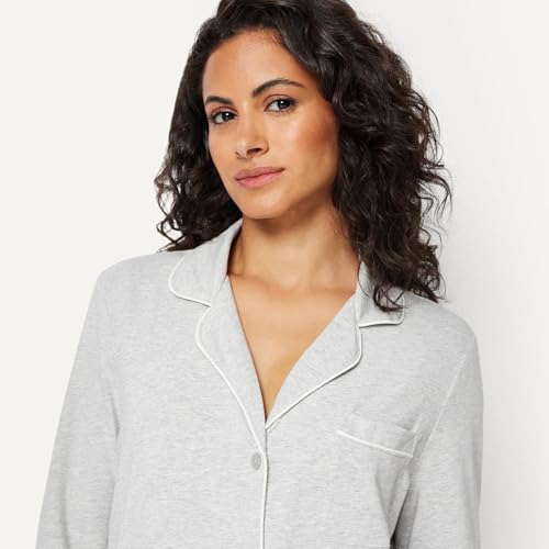 Image of Amazon Essentials Women's Long Sleeve Cotton Modal Pajama Set, Loungewear with Full-Length Bottom