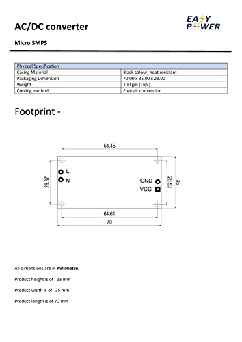 Image of (110-260) VAC to 15V / 1.5 A SMPS Module with Line Filter