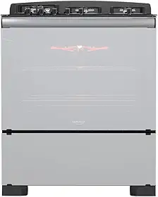 Fogão 5 Bocas Preto com Frente em Vidro Espelhado e Timer Digital Dako Diplomata Glass Grill Style Bivolt