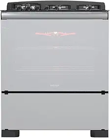 Fogão 5 Bocas Preto com Frente em Vidro Espelhado e Timer Digital Dako Diplomata Glass Grill Style Bivolt