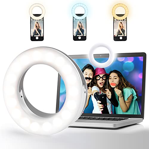 Selfie Ring Light, Ring Selfie Light Clip on Phone Camera Selfie Light LED Ring Lights Circle Light, Ring Light for Phone, Laptop Photography Camera Video Makeup