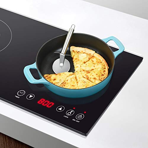 La Cuisine Enameled Cast Iron Dutch Oven Casserole Pot with Lid 6.5 QT 11" /28cm Dia. Internal Matt Black Enamel Coating Gold-Plated SS Lid Handle Oven Safe up to 500° F for bread baking, Cranberry: 3.75 QT Braiser Teal