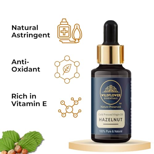Image of 100% Pure Hazelnut Oil Cold Pressed for Face Skin Hair & Body 30ml