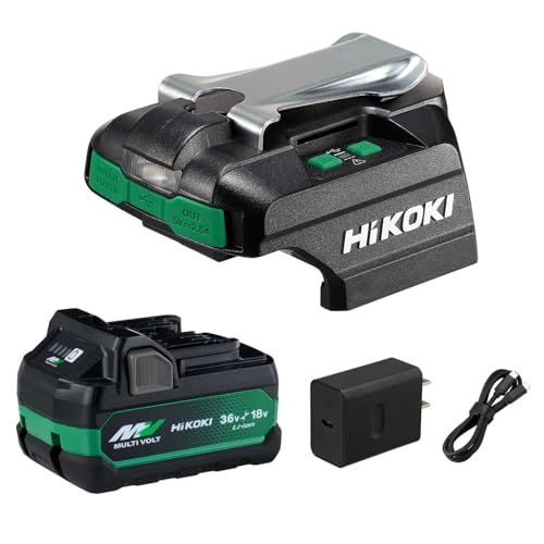 【セット買い】 HiKOKI(ハイコーキ) USB対応充電器 UC18DA + マルチボルト蓄電池 BSL36A18Xの画像