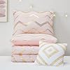 Codi Teen Girl Bedding, Comfy Girls Comforter Sets Full & Queen Size for Kids Bedroom, Pink and Gold, 4 Piece for Teenagers - All Seasons Warm #5